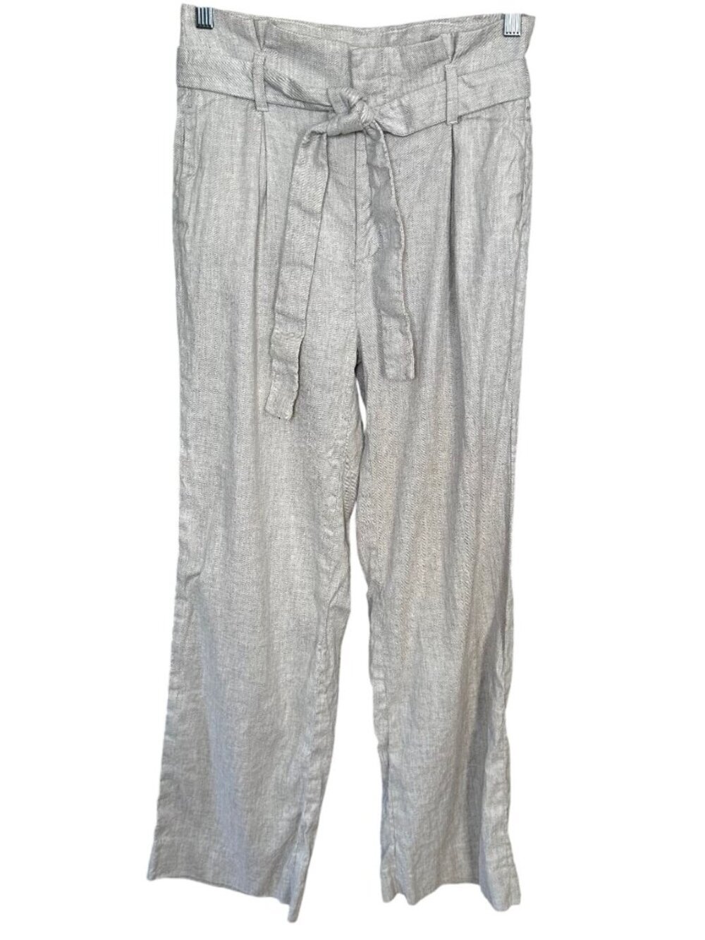 Banana Republic Pants Women's 4 Linen Paperbag Waist Wide Leg Trousers Belted